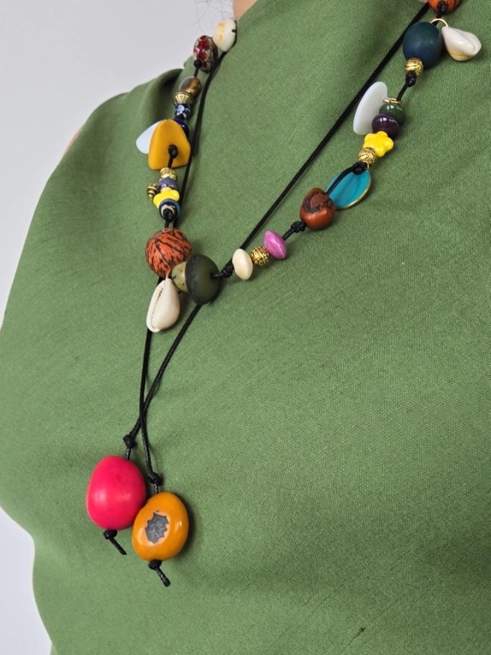 Handmade bohemian necklace.